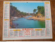 1975 Calendrier Du Département De L'Aube - Calanque à Cassis, Bateaux - Neige à Montjoie (Haute Savoie) - Formato Grande : 1971-80