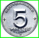 REPUBLICA DEMOCRATICA DE ALEMANIA ( DDR ) 2 MONEDAS DE 5 PFENNING AÑO  - 1949 -1950 -  CECA - A - 5 Pfennig