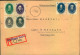 1950, Akademiesatz Komplett Auf 2 R-Briefen Mit Not-R-Zettl „Stollberg Sachsen. - Used Stamps