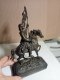 Statuette XIXème Régule Jeanne D'arc A Cheval Hauteur 24 Cm X 14 Cm - Metall