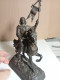 Delcampe - Statuette XIXème Régule Jeanne D'arc A Cheval Hauteur 24 Cm X 14 Cm - Metall