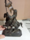 Delcampe - Statuette XIXème Régule Jeanne D'arc A Cheval Hauteur 24 Cm X 14 Cm - Metal