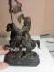 Delcampe - Statuette XIXème Régule Jeanne D'arc A Cheval Hauteur 24 Cm X 14 Cm - Metall