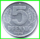 REPUBLICA DEMOCRATICA DE ALEMANIA ( DDR ) 4 MONEDAS DE 5 PFENNING AÑO 1968 - 1975 - 1983 -  1989 - CECA - A - 5 Pfennig