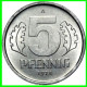 REPUBLICA DEMOCRATICA DE ALEMANIA ( DDR ) 4 MONEDAS DE 5 PFENNING AÑO 1968 - 1978 - 1980 -  1989 - CECA - A - 5 Pfennig