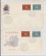 1963 N.2 BUSTE EUROPA CEPT PREMIER JOUR D'EMISSION FIRST DAY COVER ERSTTAGSBRIEF 1°GIORNO EMISSIONE ISLAND REYKJAVIK - 1963