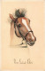 Cheval - Illustrateur - Une Tête De Cheval - Colorisé - Carte Postale Ancienne - Chevaux