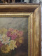 Delcampe - Huile Sur Carton Signée "Nature Morte Au Bouquet De Fleurs " Cadre Bois Doré Datée 1936 - Oils