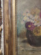 Delcampe - Huile Sur Carton Signée "Nature Morte Au Bouquet De Fleurs " Cadre Bois Doré Datée 1936 - Oils