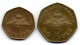 HAITI, Set Of Two Coins 1, 5 Gourdes, Brass, Year 1995, KM # 155, 156 - Haïti