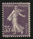 35c Semeuse Chiffre Maigre (n°136) Neuf **. Cote 450€. Superbe. - 1903-60 Sower - Ligned