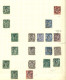 OBLITERATIONS Sur Type SAGE - Lot De 84 Timbres Montés Sur Feuilles. Nombreuses Oblitérations De Couleur. A Voir. TTB. - 1849-1876: Klassik