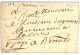 FINISTERE : 1739 "DE CARHAIX" Lenain 1 + "P. PAYE" Lenain 4 Sur Lettre Avec Texte Pour RENNES. TTB. - 1701-1800: Voorlopers XVIII