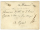 PAS DE CALAIS : 1787 LENS (Lenain 2) Sur Lettre Avec Texte Daté "ANNAY" Pour La BELGIQUE. Indice 21. TB. - 1701-1800: Vorläufer XVIII