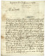 SOMME : 1782 ALBERT (Lenain 1) Sur Lettre Avec Texte Daté "de POSIERE". Indice 23. TB. - 1701-1800: Précurseurs XVIII