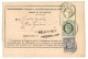 1876 CERES 1c + 4c + SAGE 15c Gris Type I Obl. T.17 ABLES-S-TECH Sur AVIS DE RECEPTION. Signé BRUN. TTB. - 1871-1875 Ceres