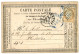 "ETOILE De PARIS En Bleu" : 1875 15c CERES (n°55) Obl. ETOILE Bleue + Cachet PARIS En Bleu Sur CARTE PRECURSEUR. TTB. - 1871-1875 Ceres