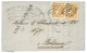 ALSACE-LORRAINE : 1871 Paire 10c BORDEAUX (n°43) TTB Margée Obl. PC 1 + T.17 ABBEVILLE + Taxe 2 + TAXE ALLEMANDE Sur Let - Other & Unclassified