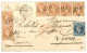 "Double Port à 2F60 - Voie De BRINDISI" : 1871 20c (n°29) + 40c (n°31)x6  Obl. GC 5118 + YOKOHAMA Bau FRANCAIS Sur Envel - 1849-1876: Periodo Classico