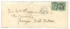 1876 Paire 4c SAGE (n°63) Obl. YOKOHAMA Bau FRANCAIS + Rare Cachet Maritime YOKOHAMA PAQ. FR. S N°1 En Bleu Sur Lettre A - 1849-1876: Periodo Clásico