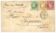 1874 CERES 5c (n°53) + 15c (n°59) + 80c (n°57) Obl. GC 5118 + YOKOHAMA Bau FRANCAIS Sur Lettre Pour La FRANCE. Superbe T - 1849-1876: Période Classique