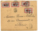 CROIX-ROUGE : 1916 5c S/ 10c (x4) Sur Lettre RECOMMANDEE Pour PARIS. TB. - Autres & Non Classés