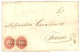 AUSTRIA : 1867 Pair 5k Canc. SPALATO COL VAPORE On Entire Letter To TRIESTE. Superb. - Other & Unclassified