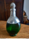 Ancienne Carafe à Whisky - Les Etains De Paris - Verre Moulé De Couleur Verte - Bouteille Héraldique, Blason - Whisky