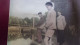 CIRCA 1930 GRANDE PHOTO AMATEUR MARMAGNE CHER CANAL DE BERRY PECHEURS PONT VERT 23/30 CM - Orte