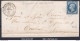 FRANCE N° 14A SUR LETTRE PC 3100 BARCELONNE DU GERS GERS + CAD DU 15/09/1861 - 1862 Napoléon III