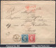 FRANCE N° 22+24 SUR LETTRE CHARGÉE POUR PARIS GC 3461 SPINCOURT DU 09/03/1868 - 1862 Napoléon III