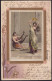 Gest. Frauen Allegorie Seidenkarte 1904, Briefmarke Beschädigt - Zonder Classificatie