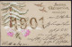 Gest. Neujahr 1901 Prägekarte - Autres & Non Classés