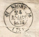 Lettre, Préphilatélie, Précurseurs XIX E Siècle, 1834, PERPIGNAN ( Rouge ) 65, NIORT, 4 Scans - 1801-1848: Précurseurs XIX