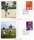 Coupe Du Monde De Foot-Ball 1998 - Toulouse - Lens - Saint- Etienne - Montpellier - 4 Enveloppes - Lettres & Documents