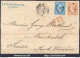 FRANCE N° 22+ 23 SUR LETTRE POUR LA SUISSE ETOILE DE PARIS 1 + CAD 16/11/1866 - 1862 Napoléon III