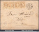 FRANCE 2 PAIRES N° 28A SUR LETTRE POUR VERDUN ETOILE DE PARIS 1 PLACE DE LA BOURSE - 1863-1870 Napoleon III Gelauwerd