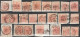 LOMBARDIE-VENETIE - 1850 - SPECTACULAIRE COLLECTION YVERT N° 3/3A Pour ETUDE OBLITERATIONS / TEINTES / VARIETES / ..... - Lombardy-Venetia
