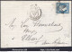 FRANCE N°60C SUR LETTRE POUR ELBOEUF ETOILE 29 + CAD PARIS RUE MONGE DU 22/12/1875 - 1871-1875 Ceres