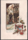 * W-8803 Rothenburg Portal Rathaushof, Wappen-Prägekarte - Ansbach