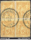 FRANCE SAGE BLOC DE 4 N° 92 AVEC CAD PERLÉ ALEXANDRETTE SYRIE DU 02/10/1884 - 1876-1898 Sage (Type II)