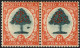 1933-48 6d Orange Tree Pair Showing The 'Molehill Flaw', M, SG.61b, Cat. £250. - Other & Unclassified