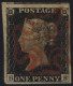 Plate 2 HB, Good To Large Margins, Small Portion Of Adjoining Stamp Visible At Top, Fine Red MC. (1) - Other & Unclassified