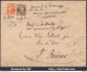 FRANCE N°47+48 SUR LETTRE POUR SAINT BRIEUC 3EME ECHELON GC + CAD DU 10/01/1872 - 1870 Emission De Bordeaux