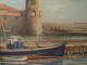 Tableau Marine Paysage Marin Collioure Signé. - Olieverf