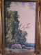 Tableau Etude Paysage Forêt De Achères Signé Bouillard 1958 / Saint Germain En Laye 02 - Huiles