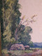 Delcampe - Tableau Etude Paysage Forêt De Achères Signé Bouillard 1958 / Saint Germain En Laye 02 - Oils