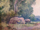 Delcampe - Tableau Etude Paysage Forêt De Achères Signé Bouillard 1958 / Saint Germain En Laye 02 - Oelbilder