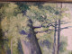 Delcampe - Tableau Etude Paysage Forêt De Achères Signé Bouillard 1958 / Saint Germain En Laye 01 - Olii