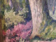 Delcampe - Tableau Etude Paysage Forêt De Achères Signé Bouillard 1958 / Saint Germain En Laye 01 - Olii